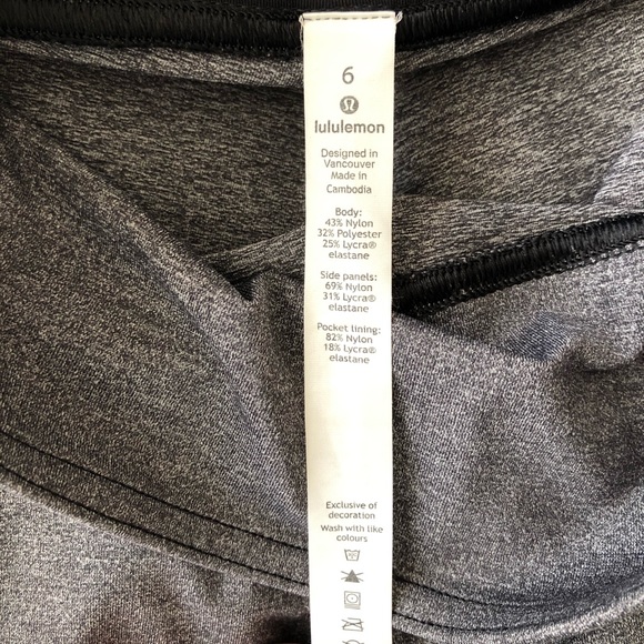 Lululemon Athletica Stripe Leggings, Gray, Pink - Picture 5 of 6